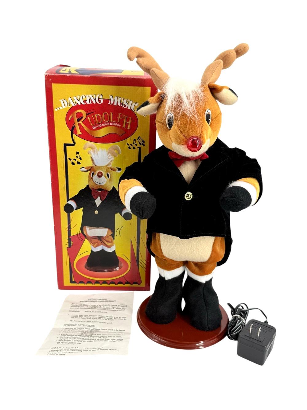 VTG Rudolph The Red Nosed Reindeer Animated Dancing Singing Musical SEE VIDEO